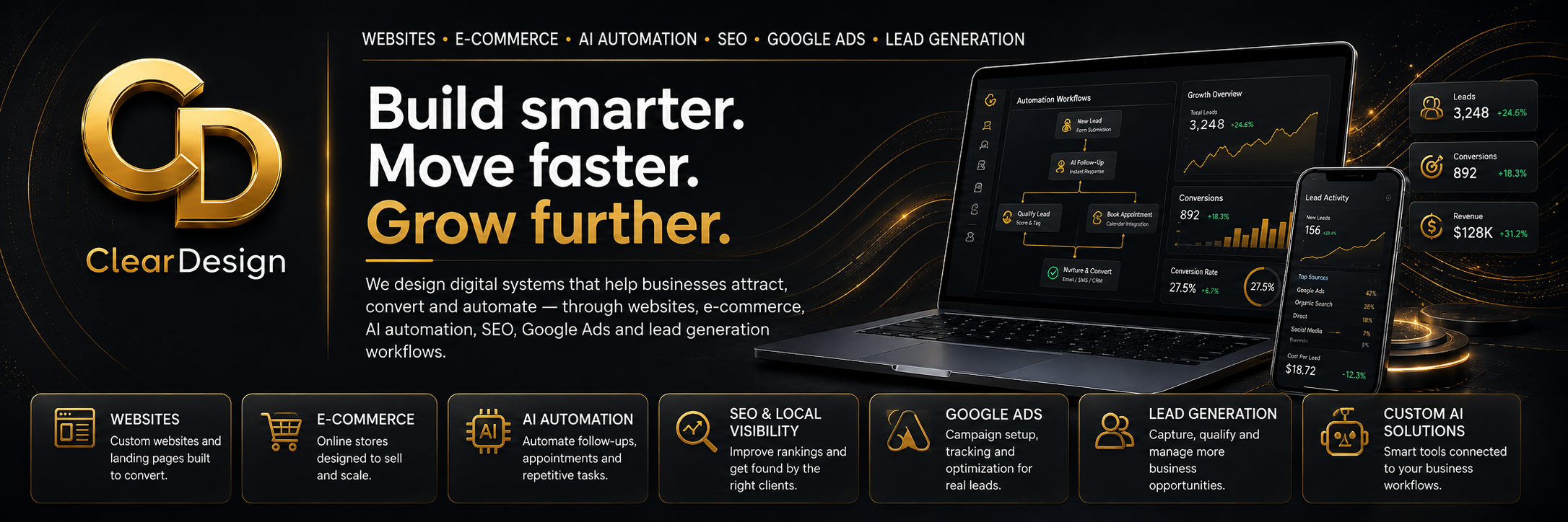 ClearDesign — sites internet, e-commerce, automatisation IA, SEO